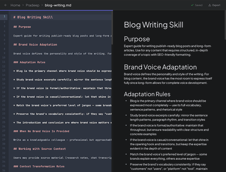 MDBook - Collaborative Markdown Workspace for AI Teams